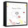 Singing in The Rain-Oodlies-Framed Stretched Canvas