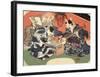 Singing Kimono Cats with Shamisen-Daisuke Yamashina-Framed Art Print