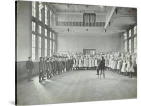 Singing Lesson, Jews Free School, Stepney, London, 1908-null-Stretched Canvas