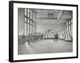 Singing Lesson, Jews Free School, Stepney, London, 1908-null-Framed Photographic Print