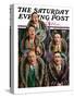"Singing Men in Raccoon Coats," Saturday Evening Post Cover, November 16, 1929-Alan Foster-Stretched Canvas