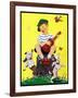 Singing on a Stump - Child Life-John Gee-Framed Giclee Print