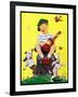 Singing on a Stump - Child Life-John Gee-Framed Giclee Print