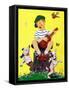 Singing on a Stump - Child Life-John Gee-Framed Stretched Canvas