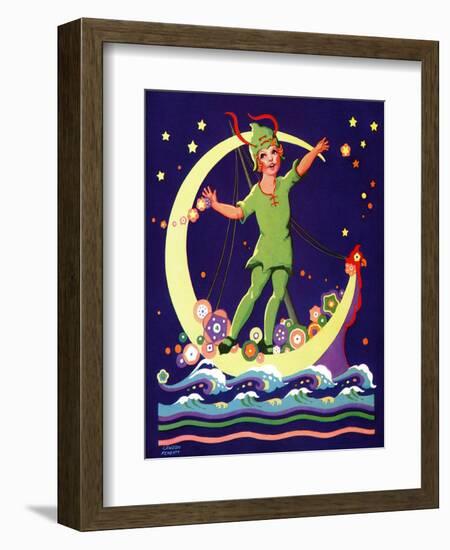 Singing on the Moon - Child Life-Lawson Fenerty-Framed Giclee Print