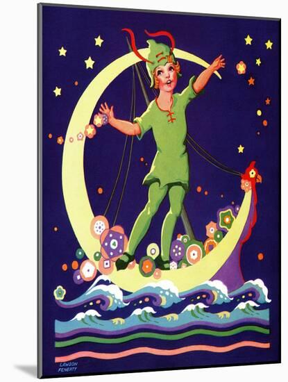 Singing on the Moon - Child Life-Lawson Fenerty-Mounted Giclee Print