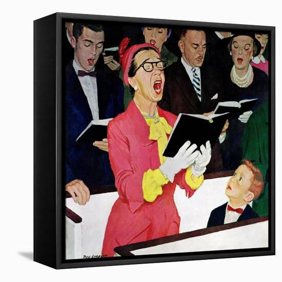 "Singing Praise", March 7, 1959-Richard Sargent-Framed Stretched Canvas