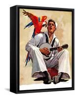 "Singing Sailor and Parrot,"October 16, 1937-John E. Sheridan-Framed Stretched Canvas