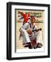 "Singing Sailor and Parrot," Saturday Evening Post Cover, October 16, 1937-John E. Sheridan-Framed Giclee Print