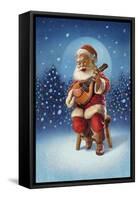 Singing Santa I-Dan Craig-Framed Stretched Canvas