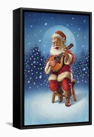 Singing Santa I-Dan Craig-Framed Stretched Canvas