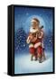 Singing Santa I-Dan Craig-Framed Stretched Canvas