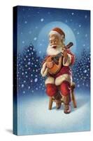 Singing Santa I-Dan Craig-Stretched Canvas