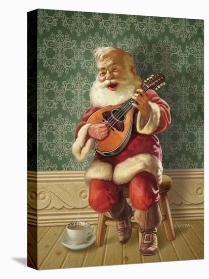 Singing Santa II-Dan Craig-Stretched Canvas