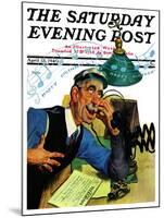 "Singing Telegram," Saturday Evening Post Cover, April 13, 1940-Emery Clarke-Mounted Giclee Print