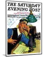 "Singing Telegram," Saturday Evening Post Cover, April 13, 1940-Emery Clarke-Mounted Giclee Print