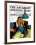 "Singing Telegram," Saturday Evening Post Cover, April 13, 1940-Emery Clarke-Framed Giclee Print