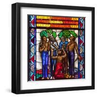 Singing Windows Stained Glass, Designed By J&R Lamb, University Chapel Tuskegee University, Alabama-Carol Highsmith-Framed Art Print