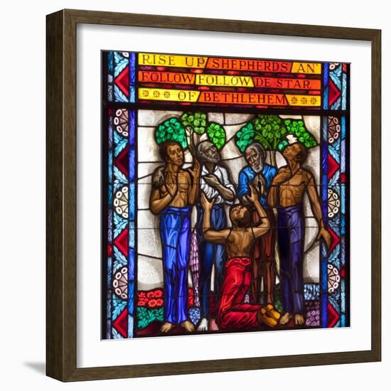 Singing Windows Stained Glass, Designed By J&R Lamb, University Chapel Tuskegee University, Alabama-Carol Highsmith-Framed Art Print