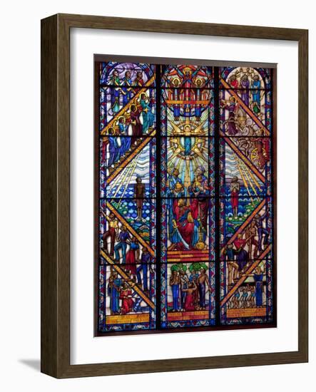 Singing Windows Stained Glass, Designed By J&R Lamb, University Chapel Tuskegee University, Alabama-Carol Highsmith-Framed Art Print