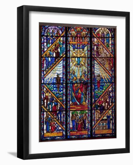 Singing Windows Stained Glass, Designed By J&R Lamb, University Chapel Tuskegee University, Alabama-Carol Highsmith-Framed Art Print