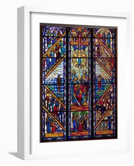 Singing Windows Stained Glass, Designed By J&R Lamb, University Chapel Tuskegee University, Alabama-Carol Highsmith-Framed Art Print