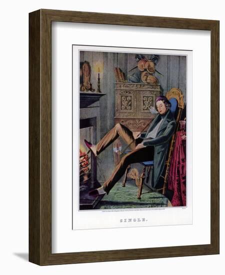 Single, 1845-Nathaniel Currier-Framed Giclee Print