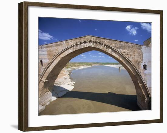 Single Arch of the Malabadi Bridge across the Batman River, Kurdistan Area of Anatolia, Turkey-Woolfitt Adam-Framed Photographic Print