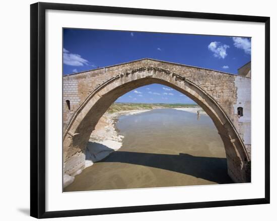 Single Arch of the Malabadi Bridge across the Batman River, Kurdistan Area of Anatolia, Turkey-Woolfitt Adam-Framed Photographic Print