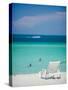 Single Beach Chair Miami Beach Fl-null-Stretched Canvas