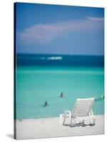 Single Beach Chair Miami Beach Fl-null-Stretched Canvas