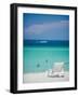 Single Beach Chair Miami Beach Fl-null-Framed Photographic Print