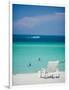Single Beach Chair Miami Beach Fl-null-Framed Photographic Print