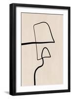 Single Black Line Artwork-Elena Ristova-Framed Giclee Print