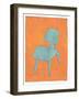 Single Blue Chair Looking for Long Term-Jan Weiss-Framed Art Print