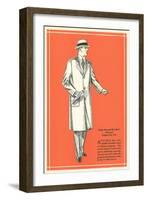 Single-Breasted Box Back Overcoat-null-Framed Art Print