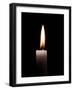 Single Candle Flame-Charles Bowman-Framed Photographic Print