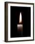 Single Candle Flame-Charles Bowman-Framed Photographic Print