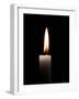 Single Candle Flame-Charles Bowman-Framed Photographic Print