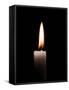 Single Candle Flame-Charles Bowman-Framed Stretched Canvas