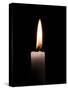 Single Candle Flame-Charles Bowman-Stretched Canvas