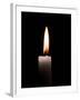 Single Candle Flame-Charles Bowman-Framed Photographic Print