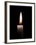 Single Candle Flame-Charles Bowman-Framed Photographic Print