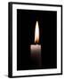 Single Candle Flame-Charles Bowman-Framed Photographic Print