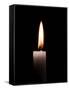 Single Candle Flame-Charles Bowman-Framed Stretched Canvas