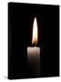 Single Candle Flame-Charles Bowman-Stretched Canvas