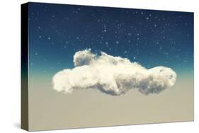 Single Cloud at Sky Stars-Aleksey Tugolukov-Stretched Canvas