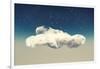 Single Cloud at Sky Stars-Aleksey Tugolukov-Framed Art Print