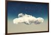 Single Cloud at Sky Stars-Aleksey Tugolukov-Framed Art Print