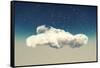 Single Cloud at Sky Stars-Aleksey Tugolukov-Framed Stretched Canvas